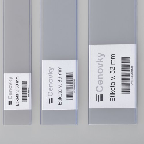 Regálové lišty CNL-EX1-transparentné – varianta bez lepiacej pásky 